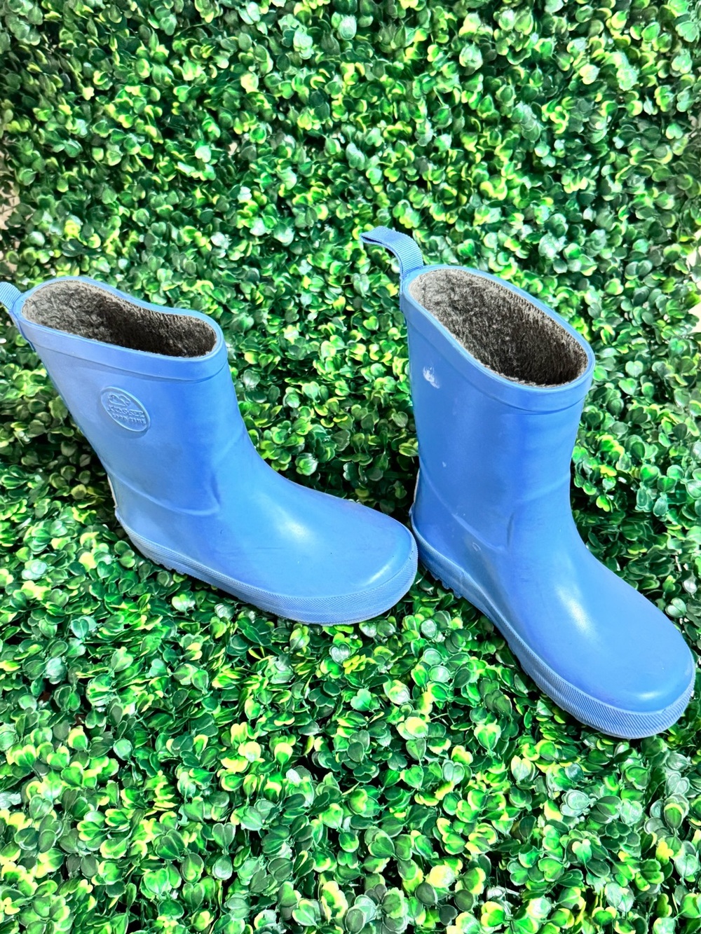 SHEIN Blue Kids Fleece-Lined Rain & Snow Boots